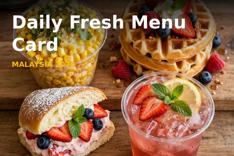 Daily Fresh Menu Card Malaysia