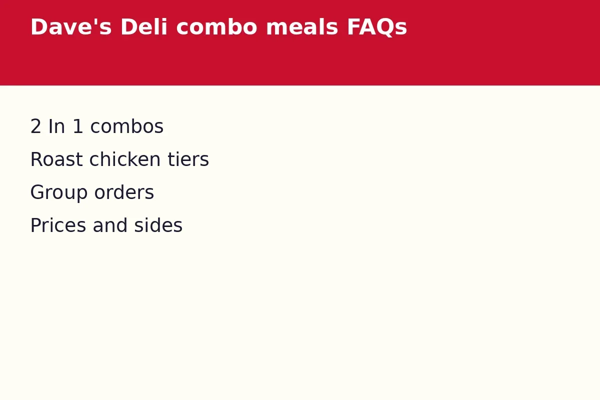 Dave's Deli combo meals FAQs