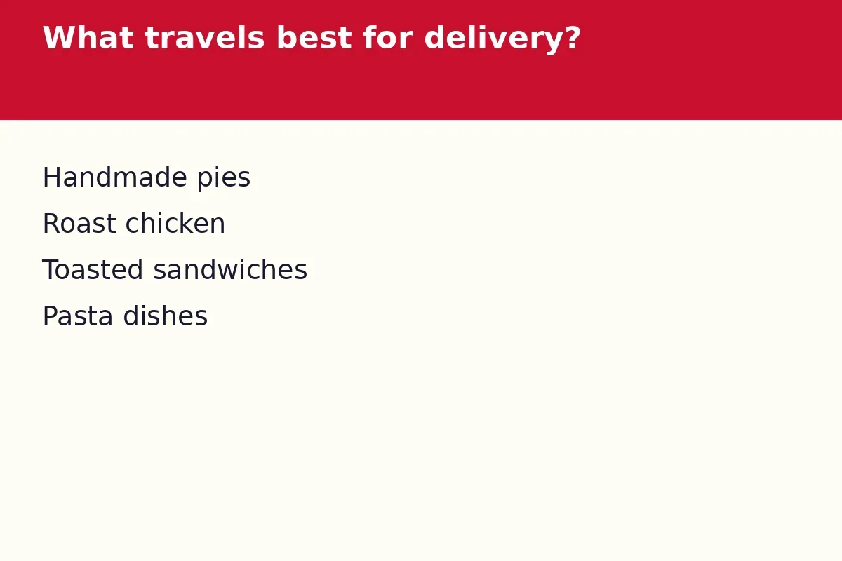 What travels best for delivery?