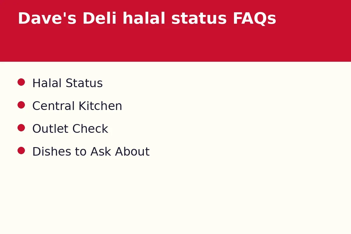 Dave's Deli halal status FAQs