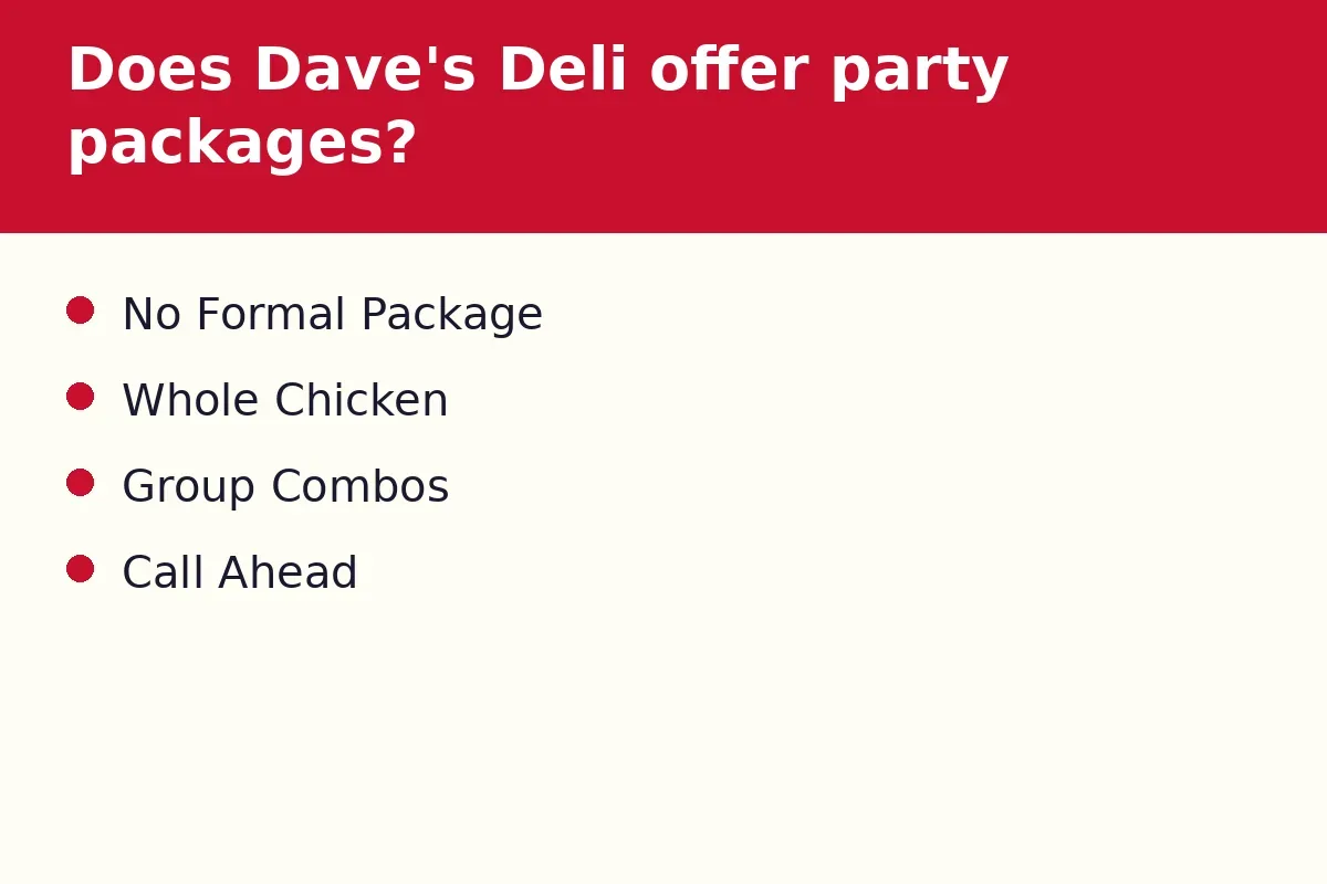 Does Dave's Deli offer party packages?