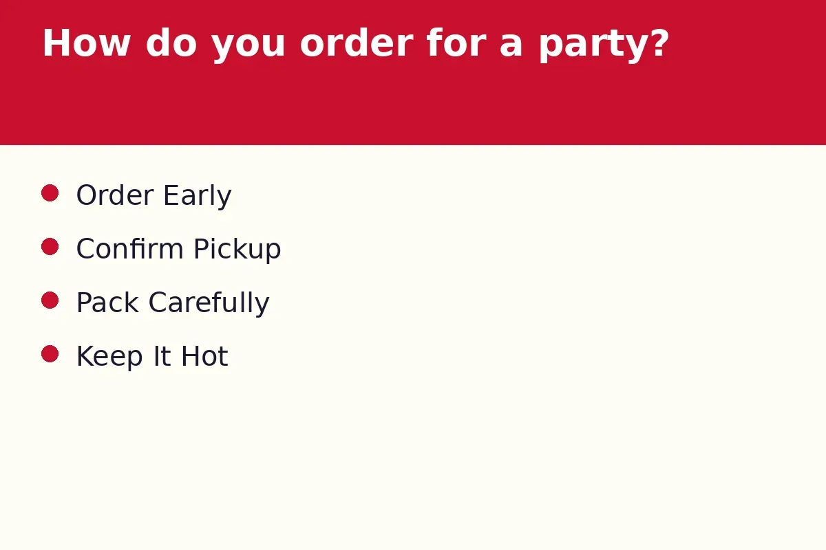 How do you order for a party?