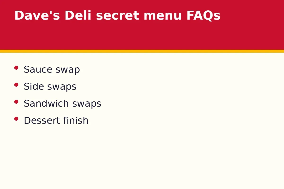 Dave's Deli secret menu FAQs