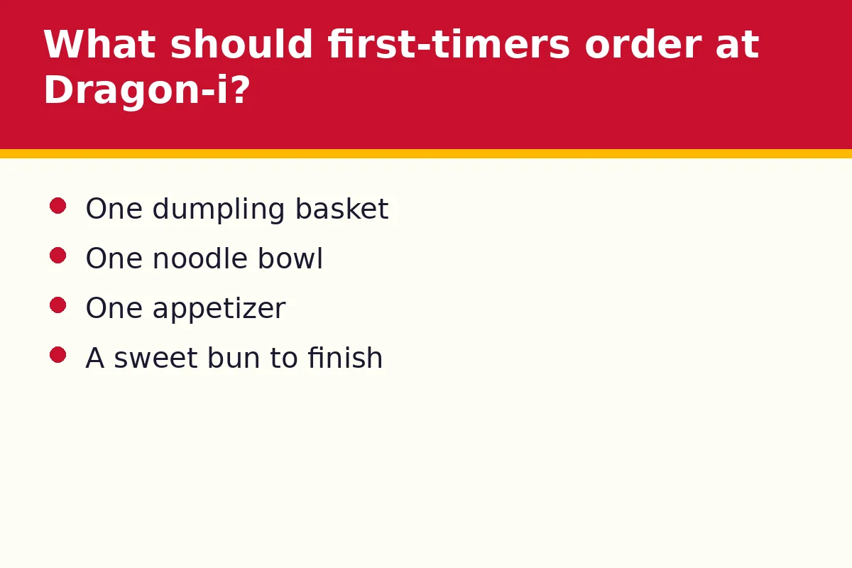 What should first-timers order at Dragon-i?