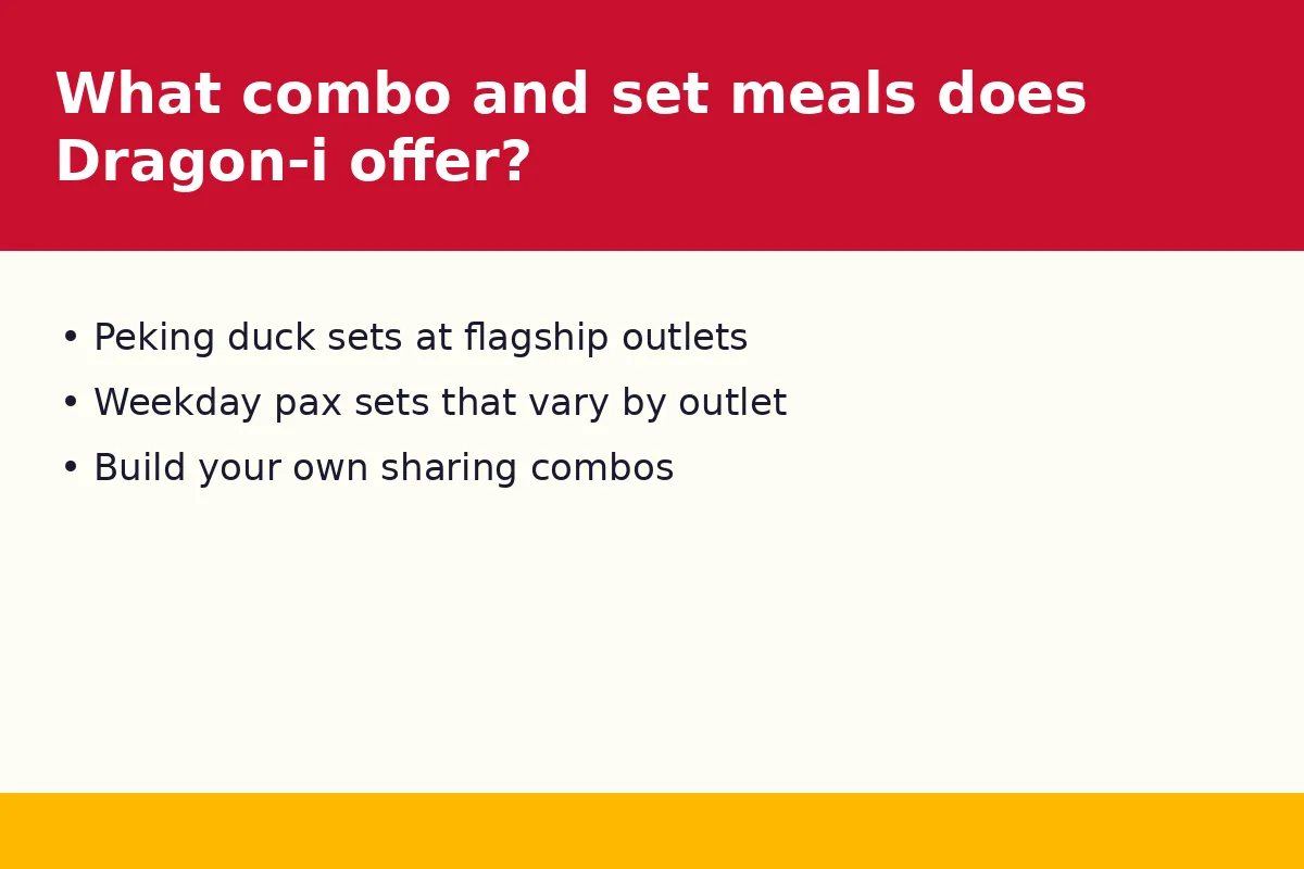 What combo and set meals does Dragon-i offer?