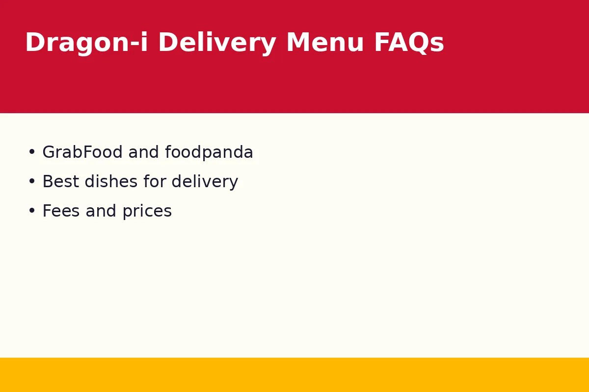 Dragon-i delivery menu FAQs