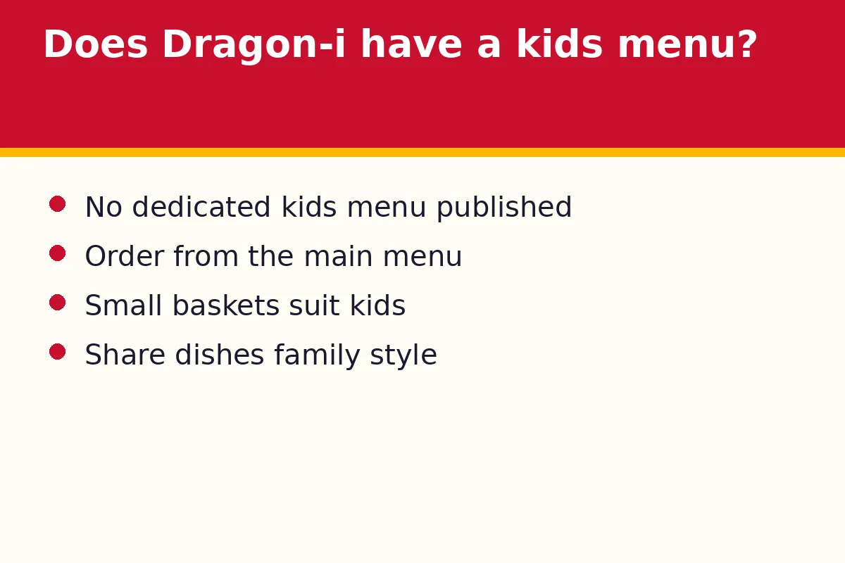 Does Dragon-i have a kids menu?