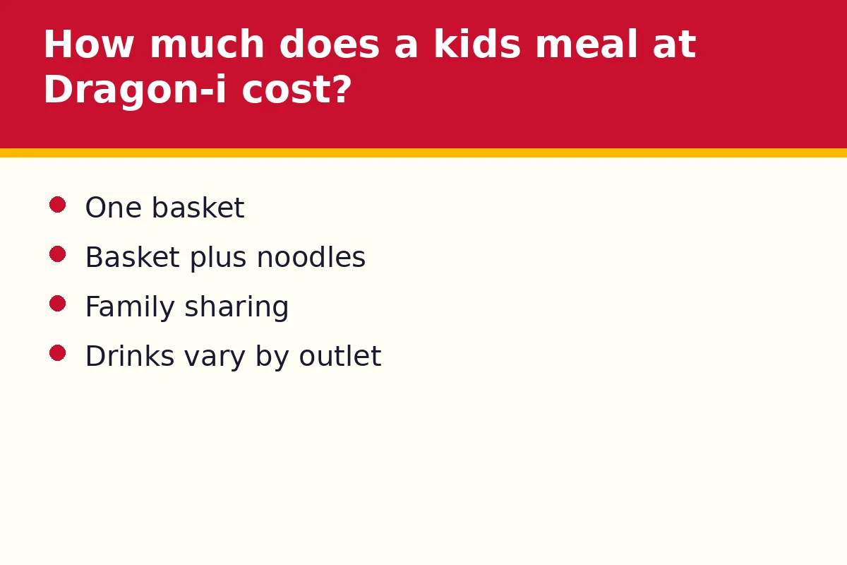 How much does a kids meal at Dragon-i cost?