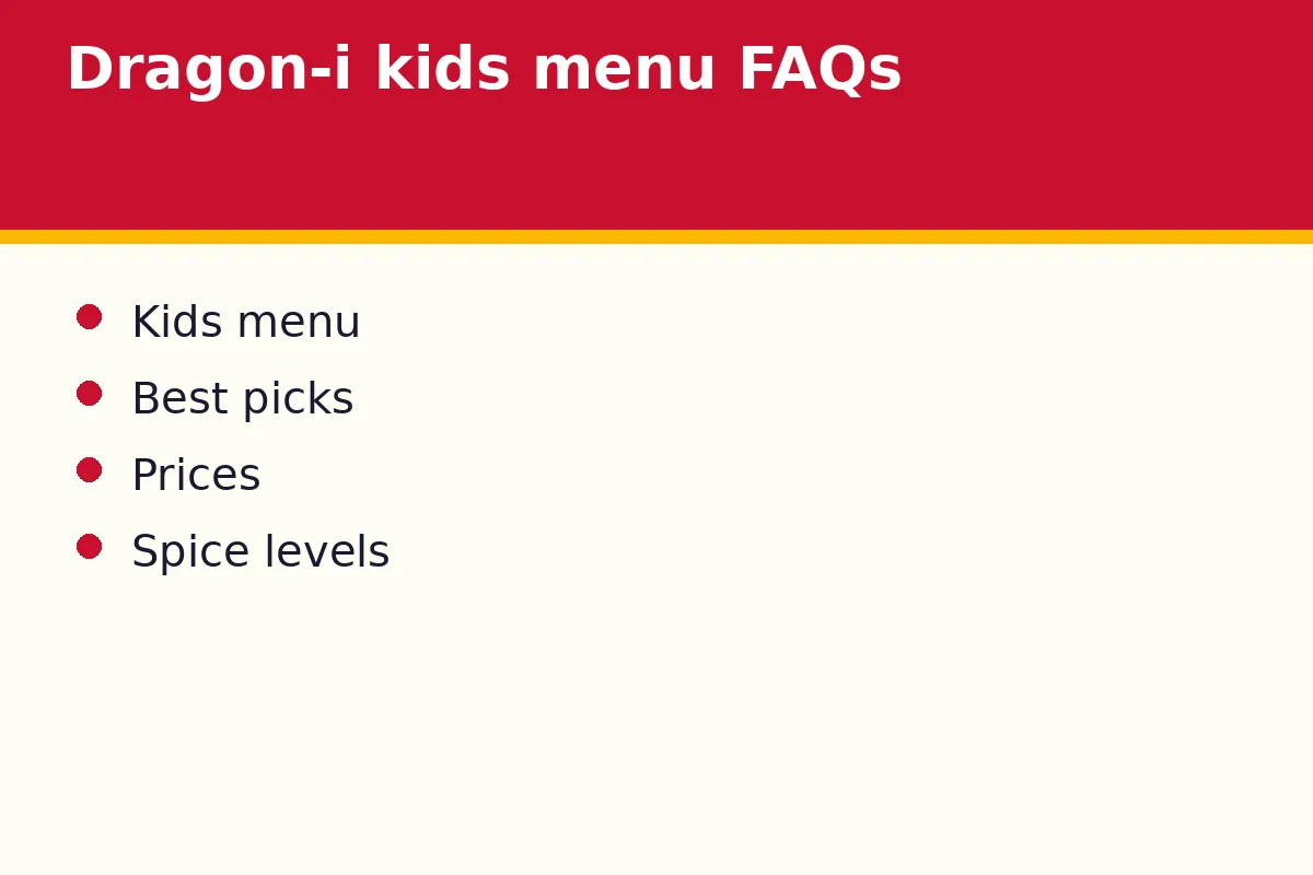 Dragon-i kids menu FAQs