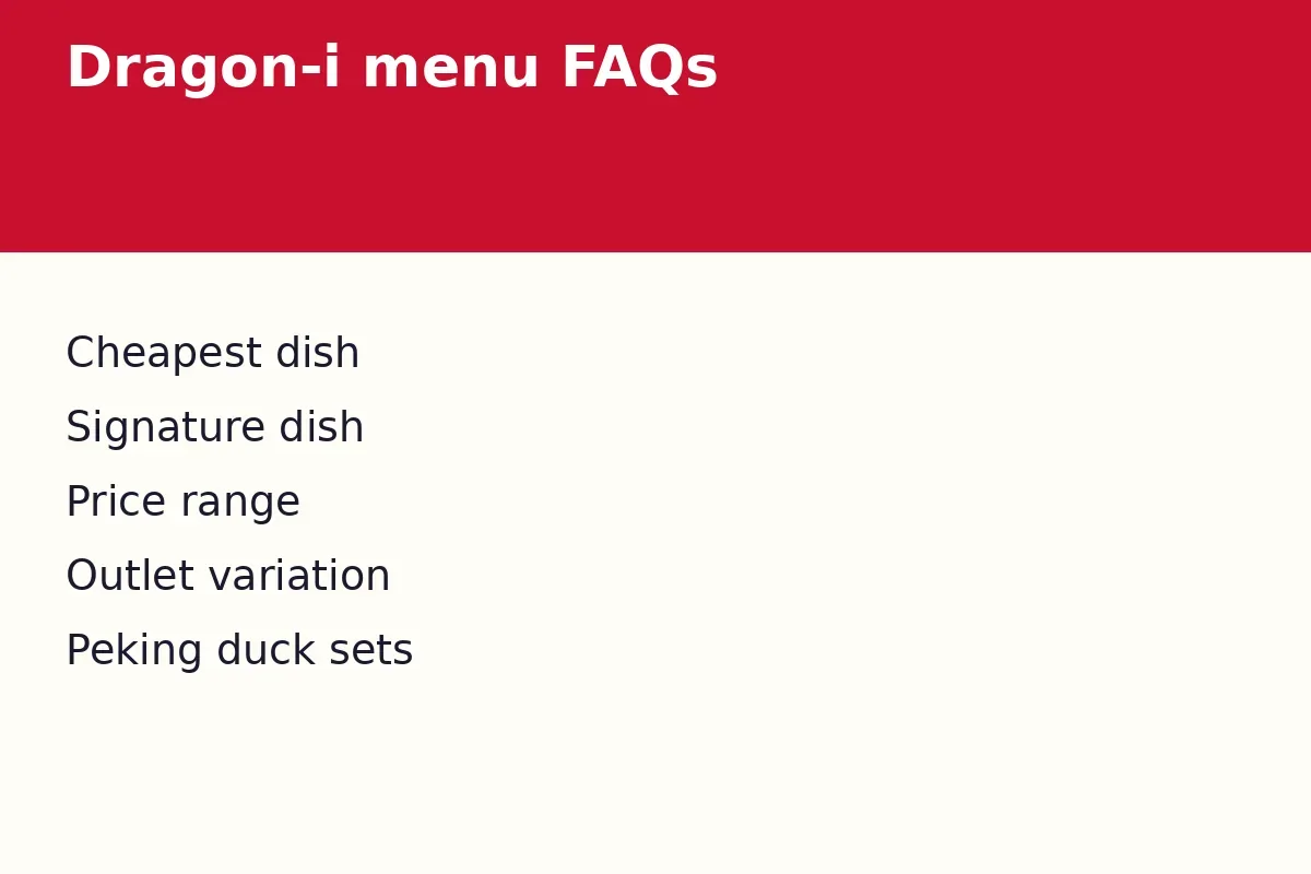 Dragon-i menu FAQs
