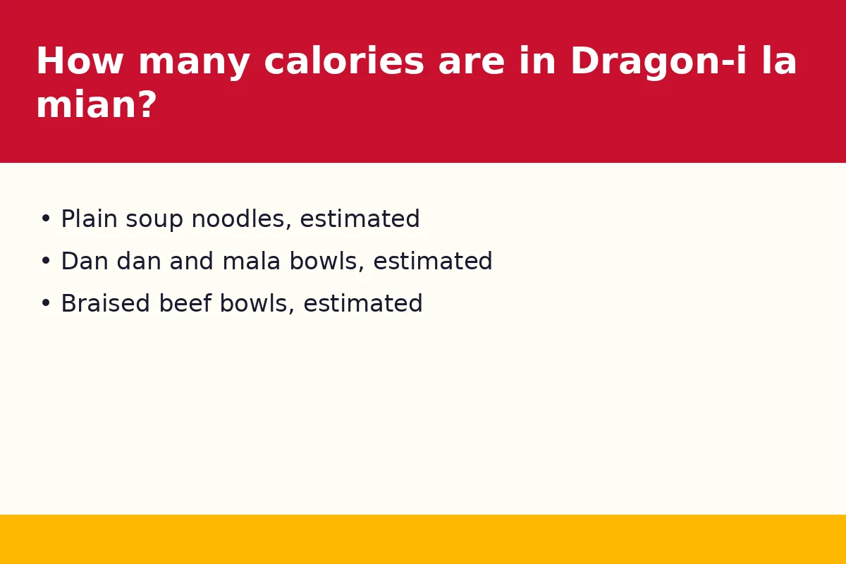 How many calories are in Dragon-i la mian?
