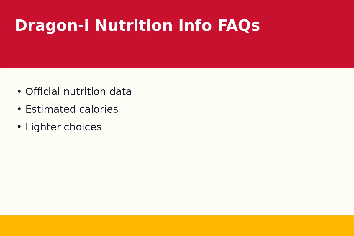 Dragon-i nutrition info FAQs