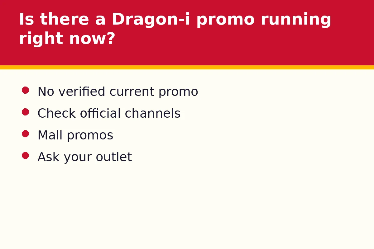 Is there a Dragon-i promo running right now?