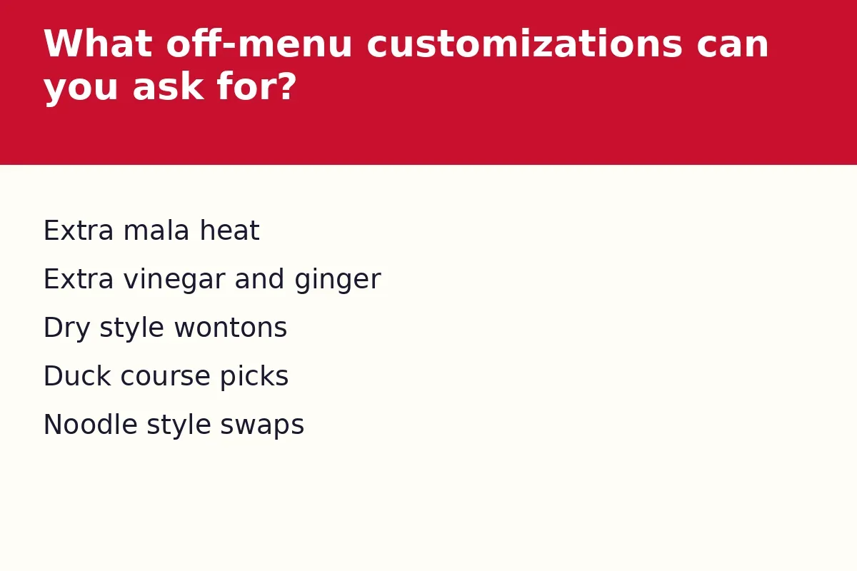 What off-menu customizations can you ask for?