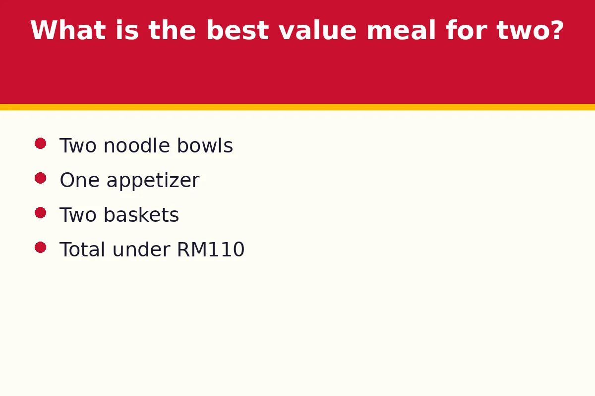 What is the best value meal for two?