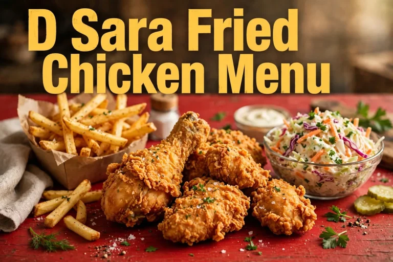 D’Sara Fried Chicken Menu Card Malaysia