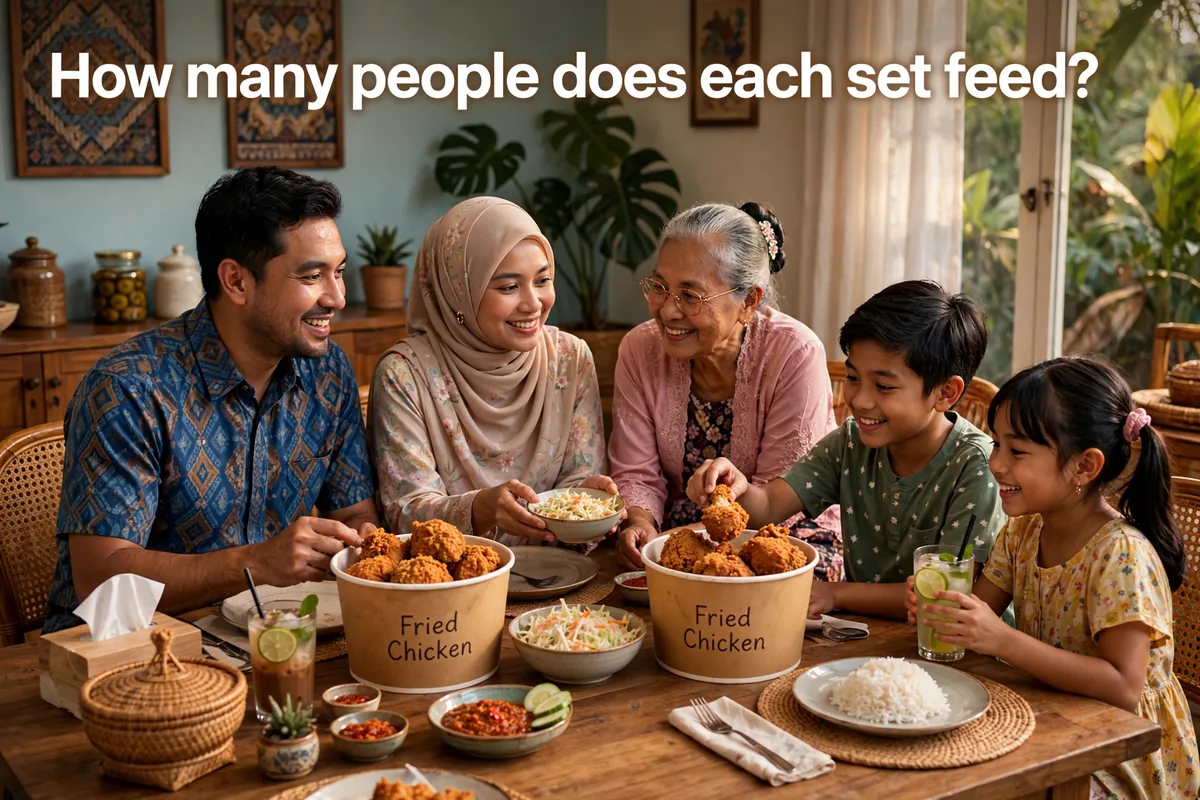 D'Sara Fried Chicken party packages: how many people does each set feed?