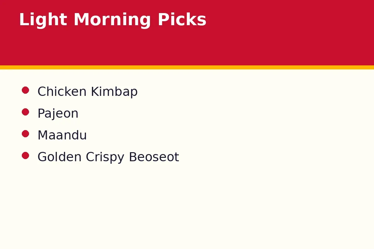 What are the lightest morning dishes at Dubuyo?