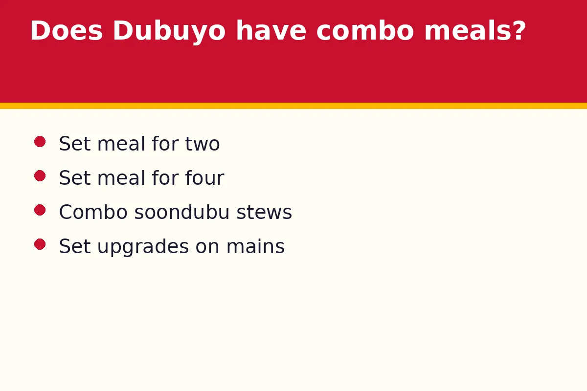 Does Dubuyo have combo meals?