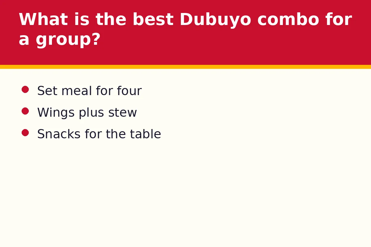 What is the best Dubuyo combo for a group?