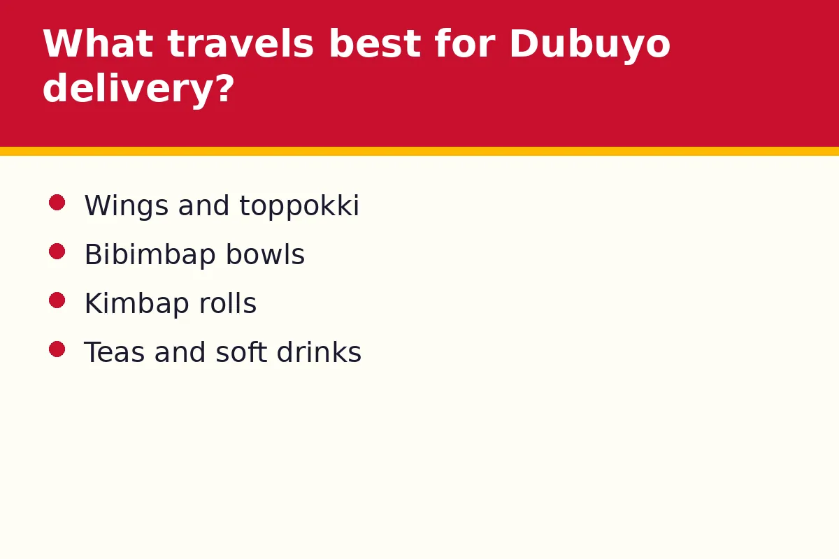 What travels best for Dubuyo delivery?