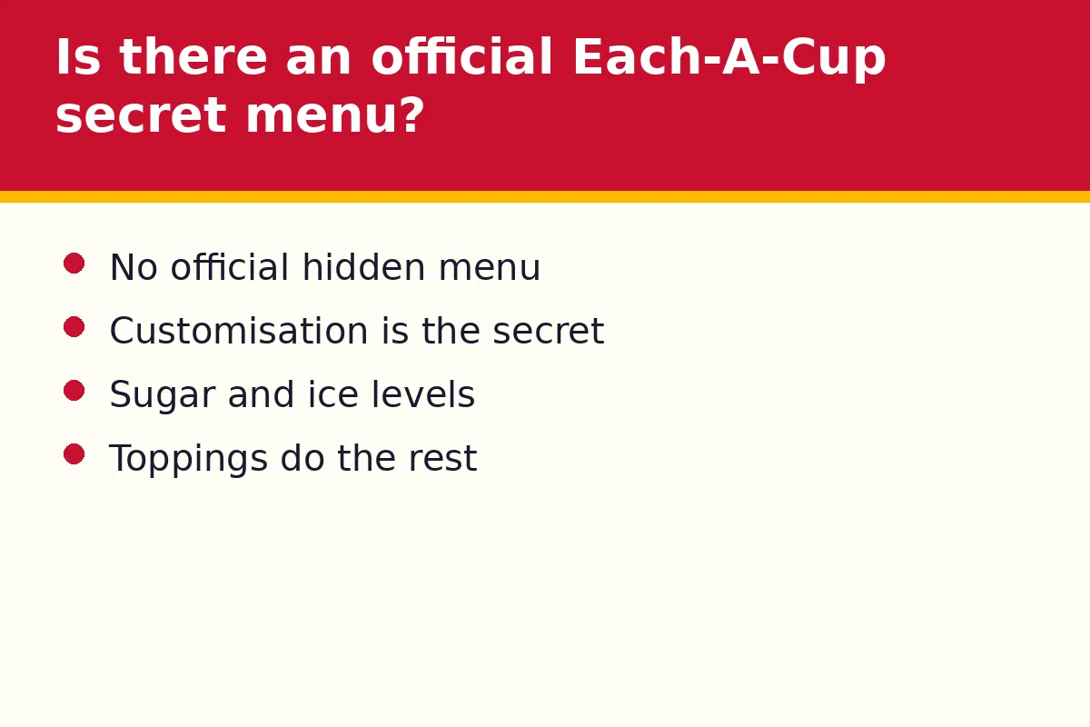 Is there an official Each-A-Cup secret menu?