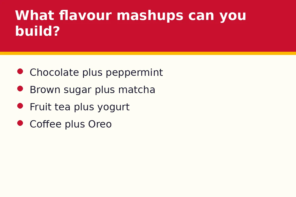 What flavour mashups can you build at Each-A-Cup?