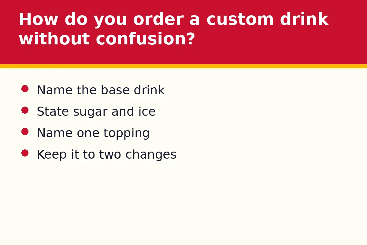 How do you order a custom Each-A-Cup drink without confusion?
