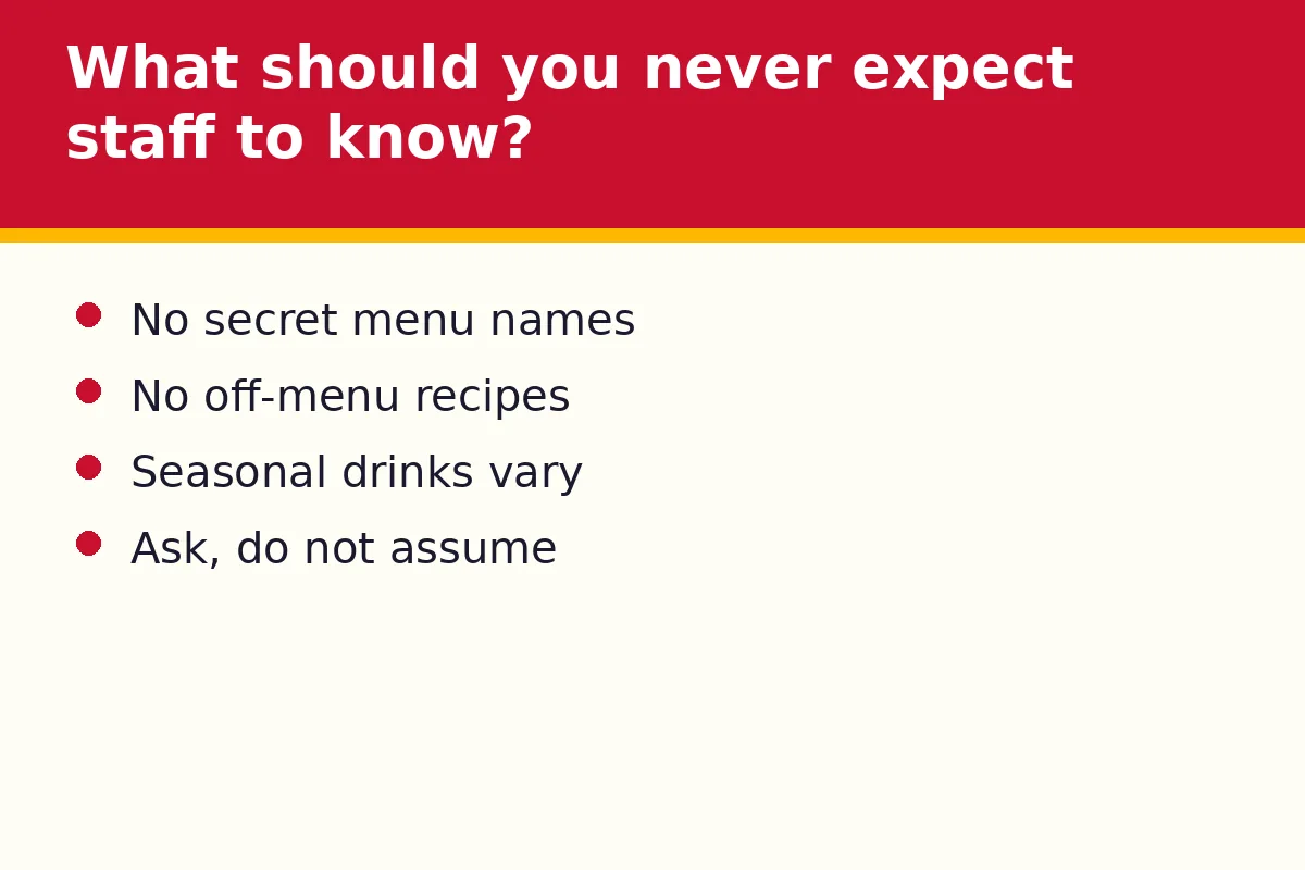 What should you never expect staff to know?