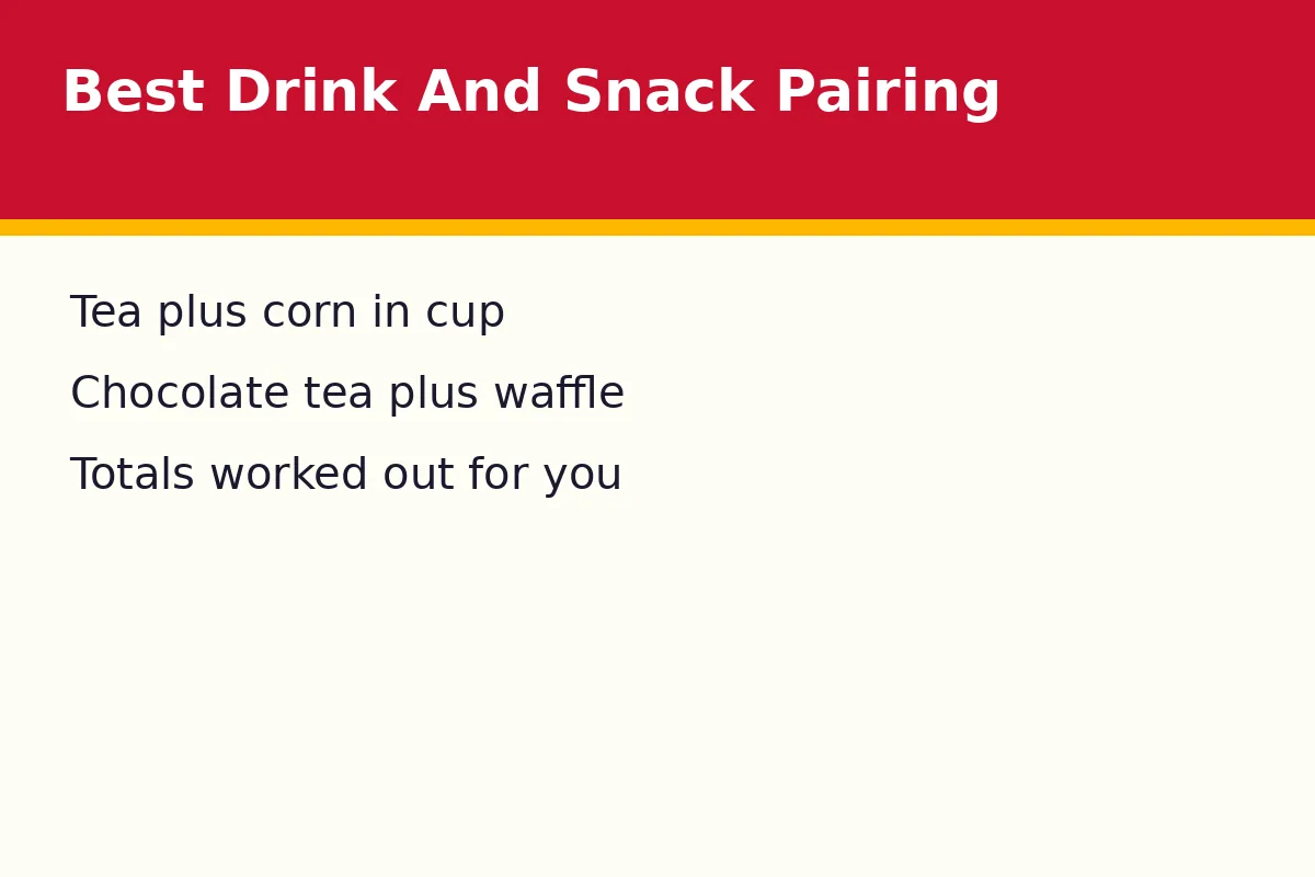 Which drink and snack pairing gives the best value?