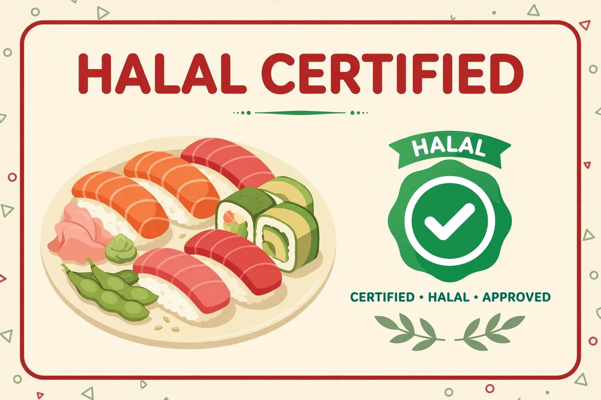 Empire Sushi menu: halal certification