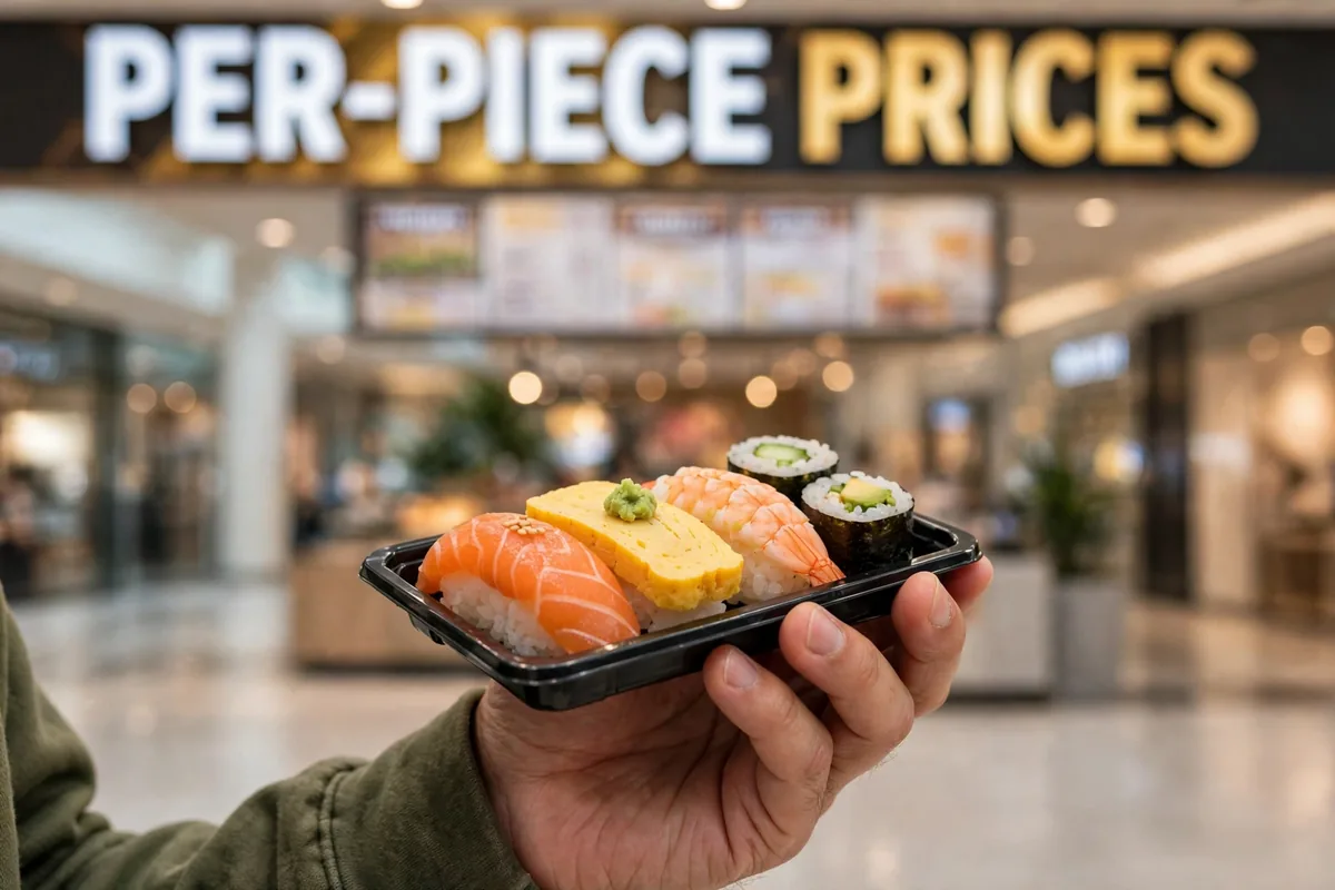 How do I read the Empire Sushi menu card prices?