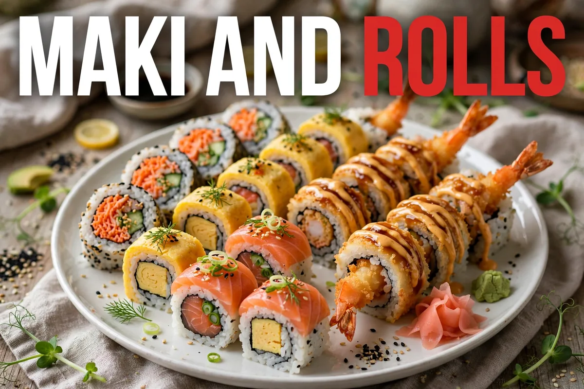 Empire Sushi menu: maki and rolls available