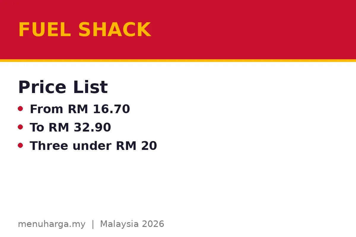 What are the prices of Fuel Shack's best sellers?