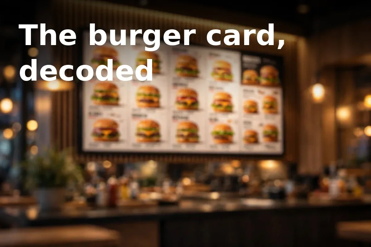 The burger card, decoded