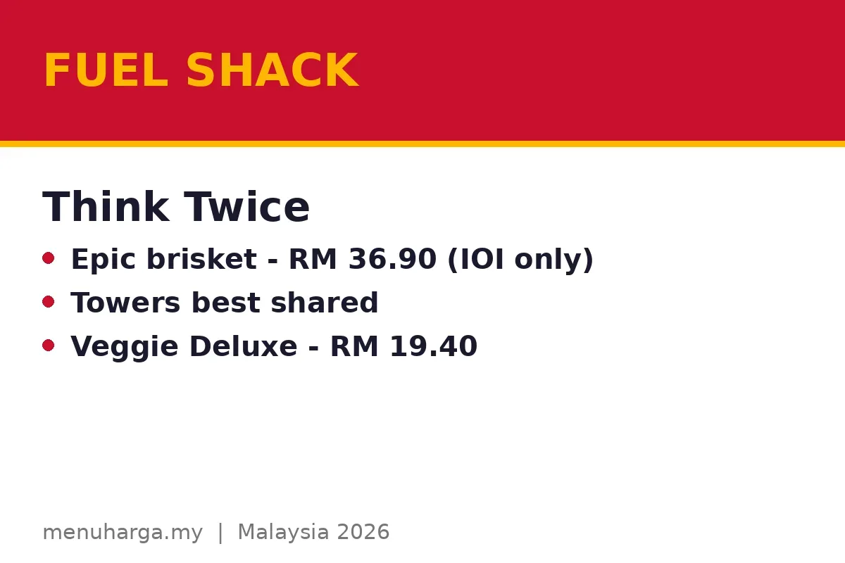 What should you skip at Fuel Shack?