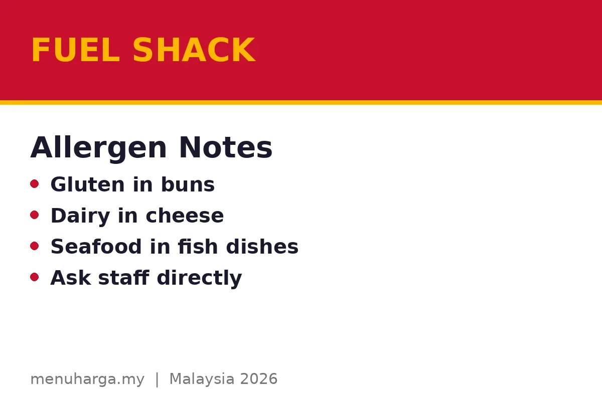 What about allergens at Fuel Shack?