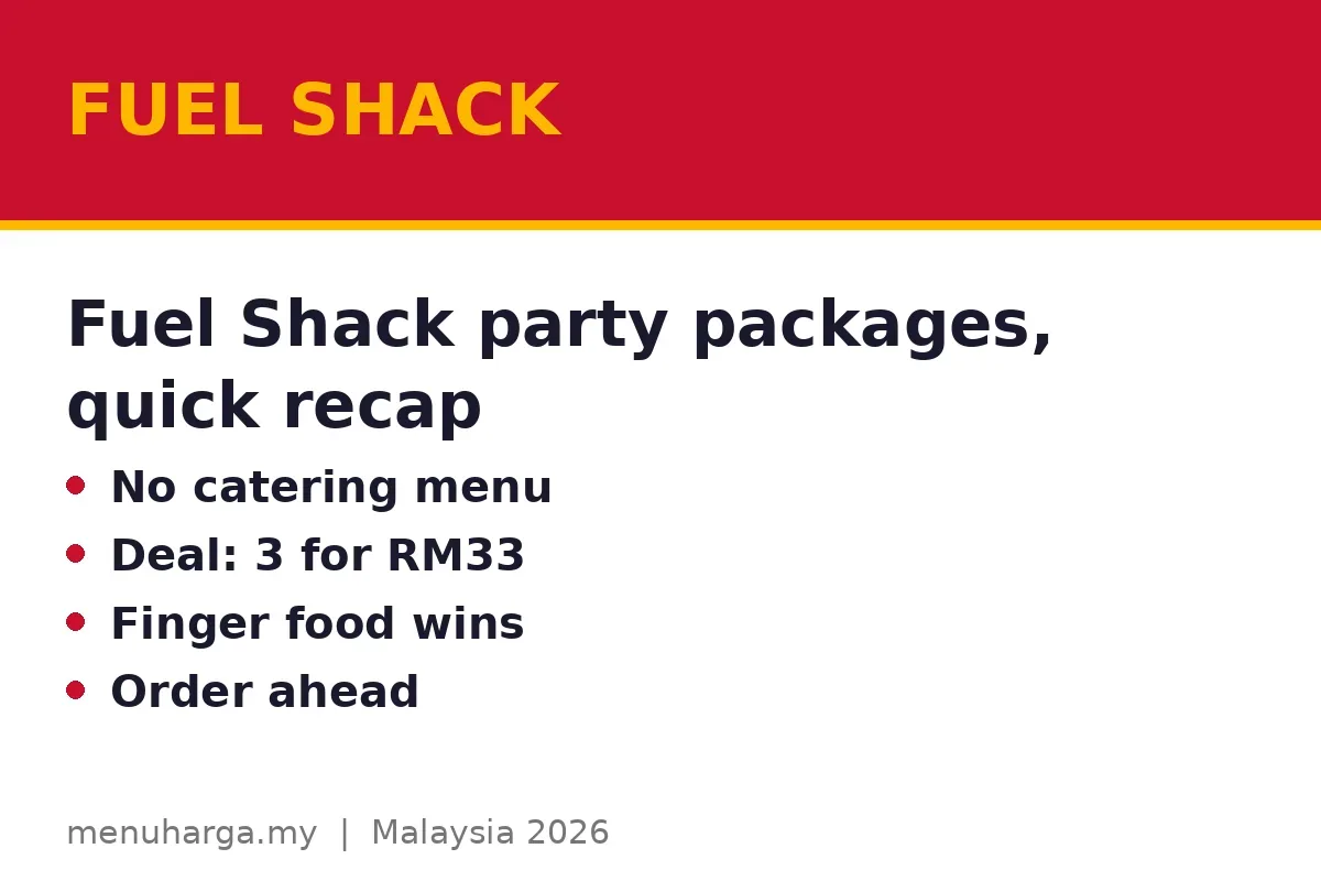 Fuel Shack party packages FAQs
