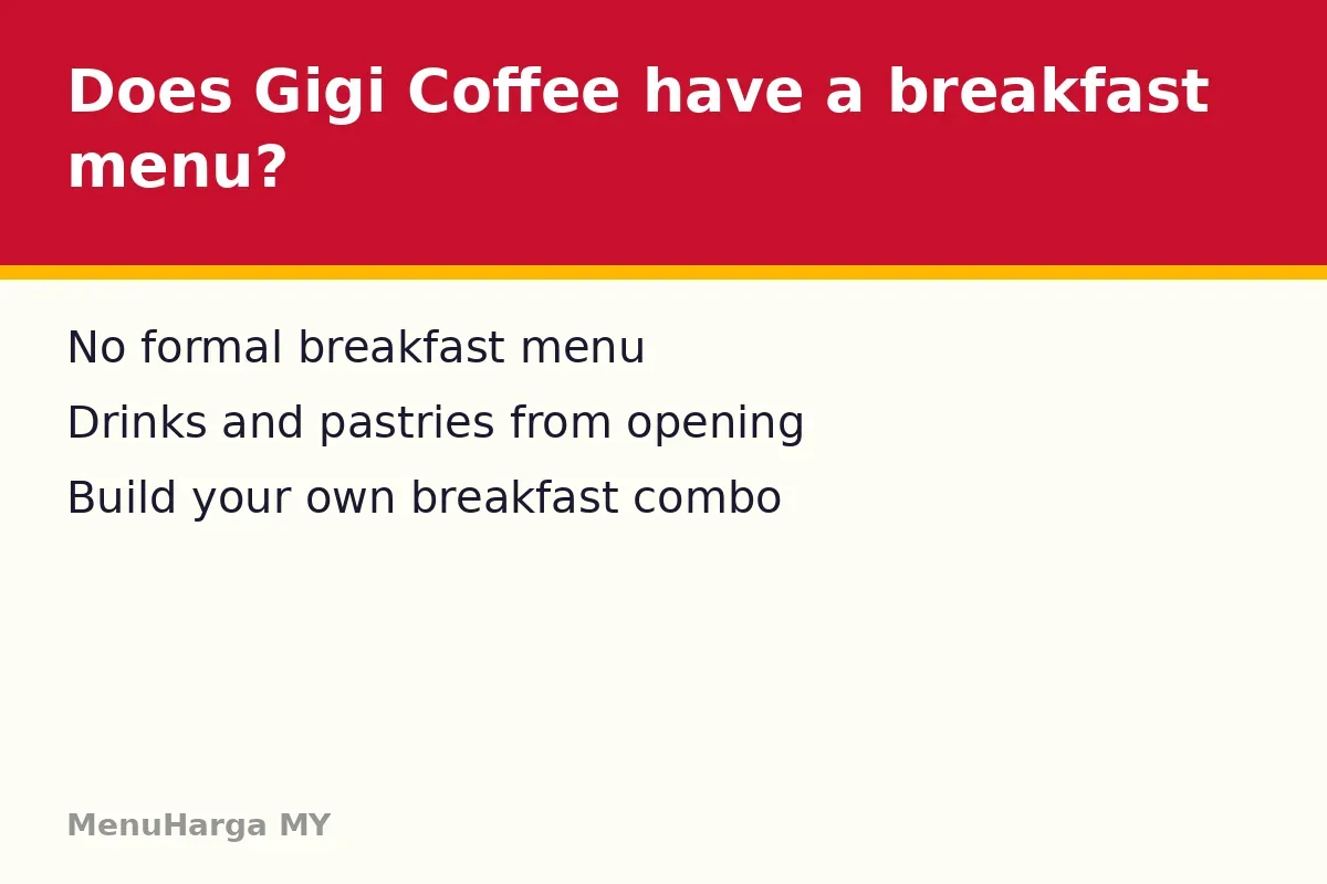 Does Gigi Coffee have a breakfast menu?