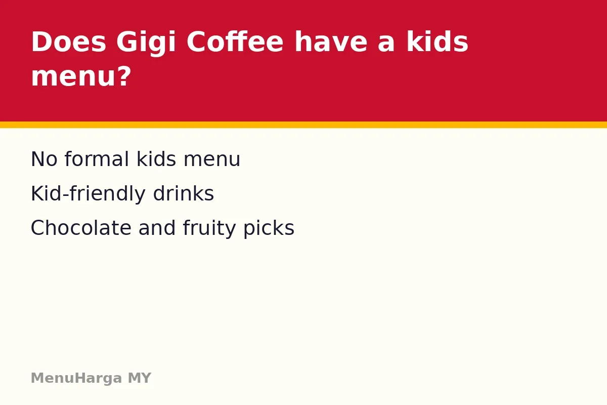 Does Gigi Coffee have a kids menu?