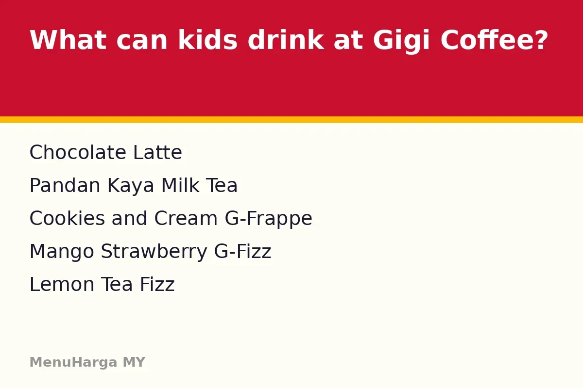 What can kids drink at Gigi Coffee?