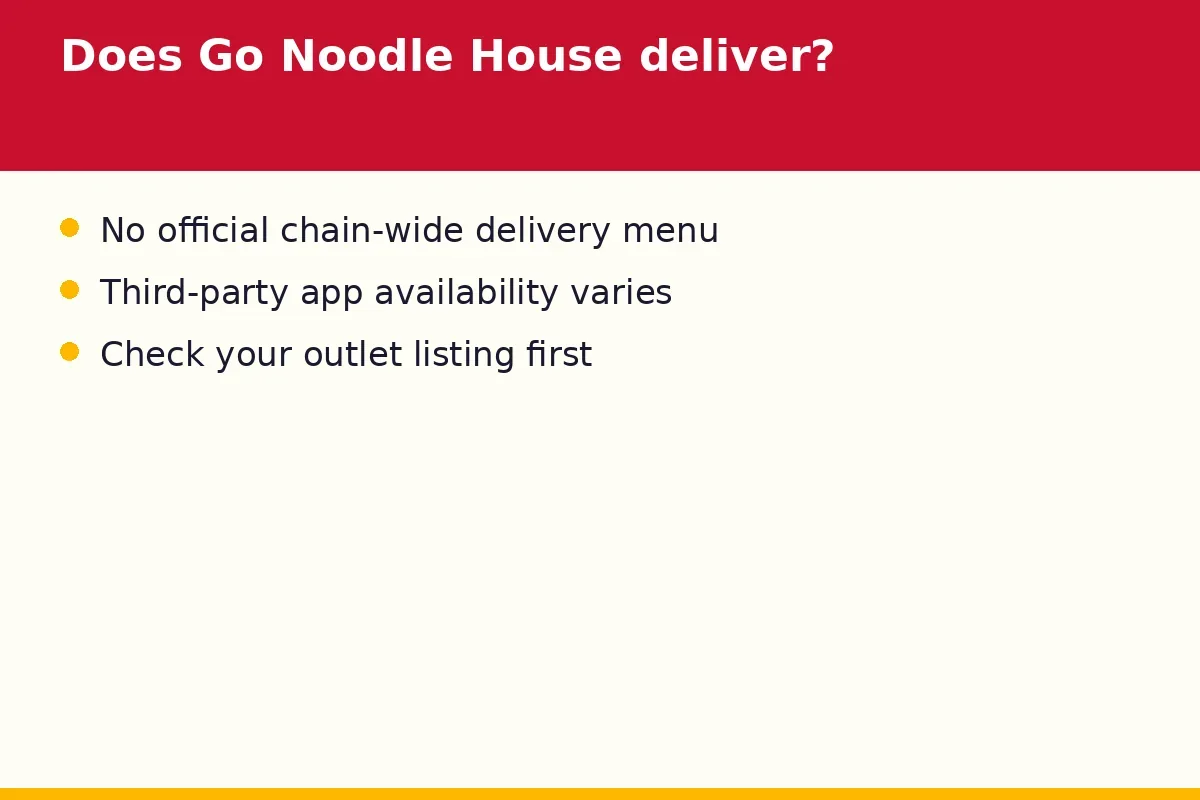Does Go Noodle House deliver?