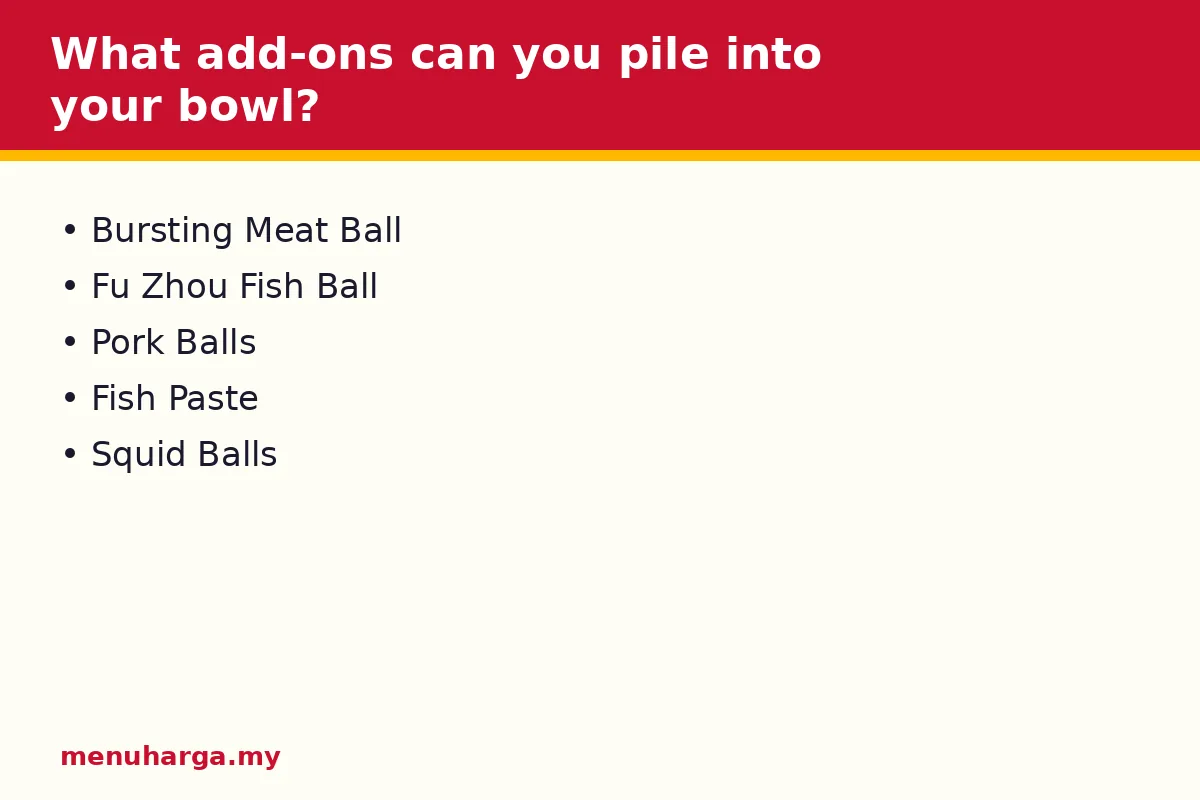 What add-ons can you pile into your bowl?