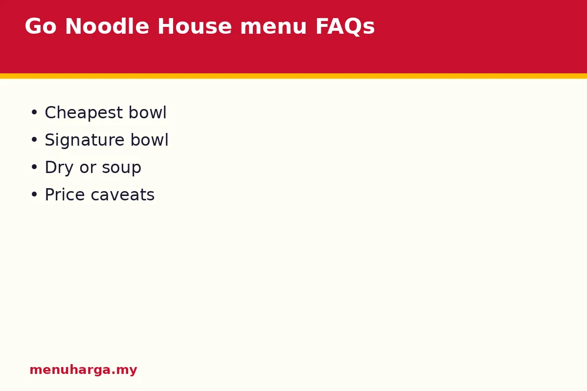 Go Noodle House menu FAQs