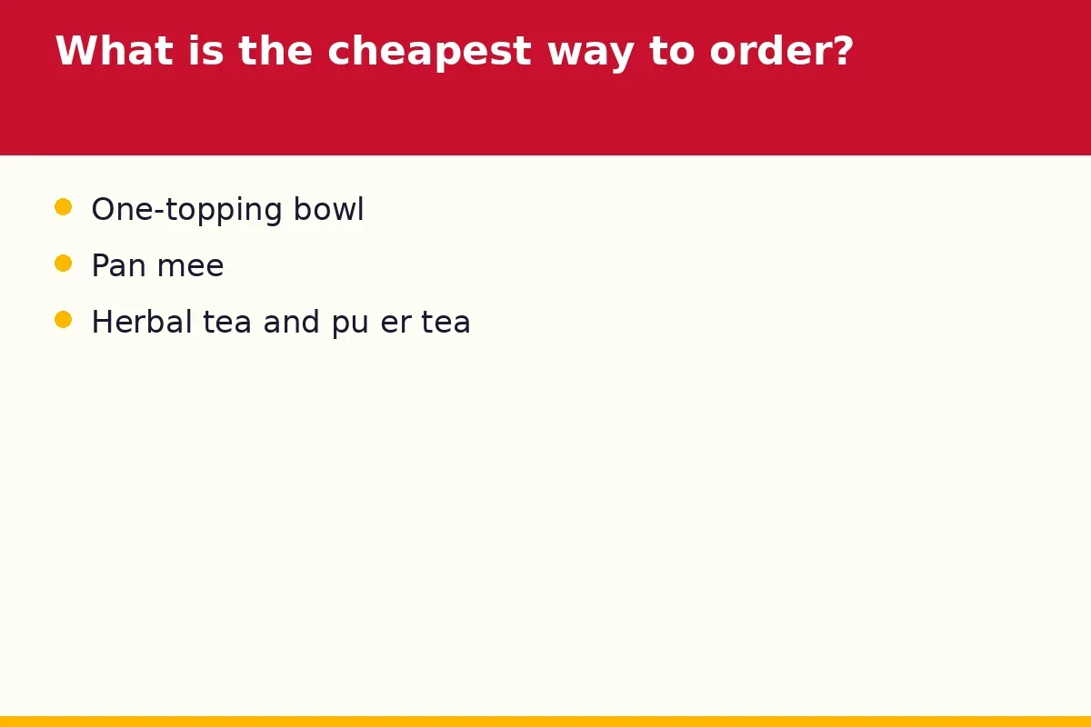 What is the cheapest way to order at Go Noodle House?