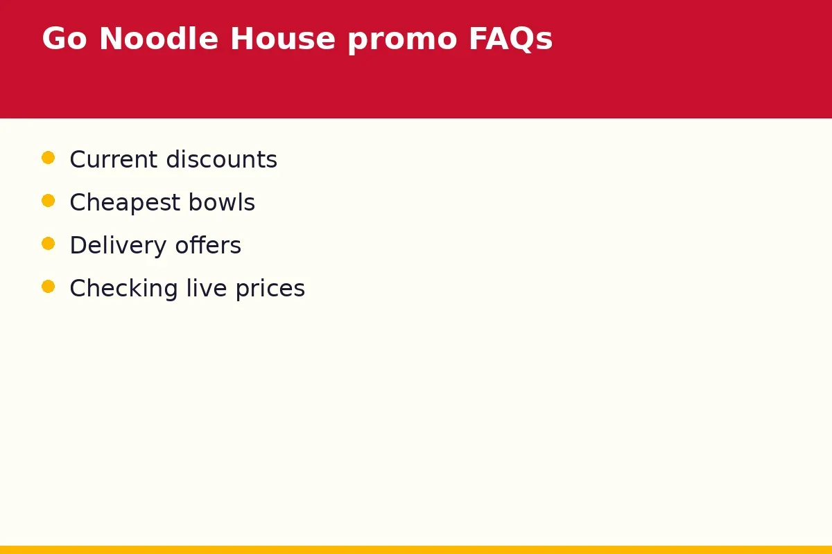 Go Noodle House promo FAQs