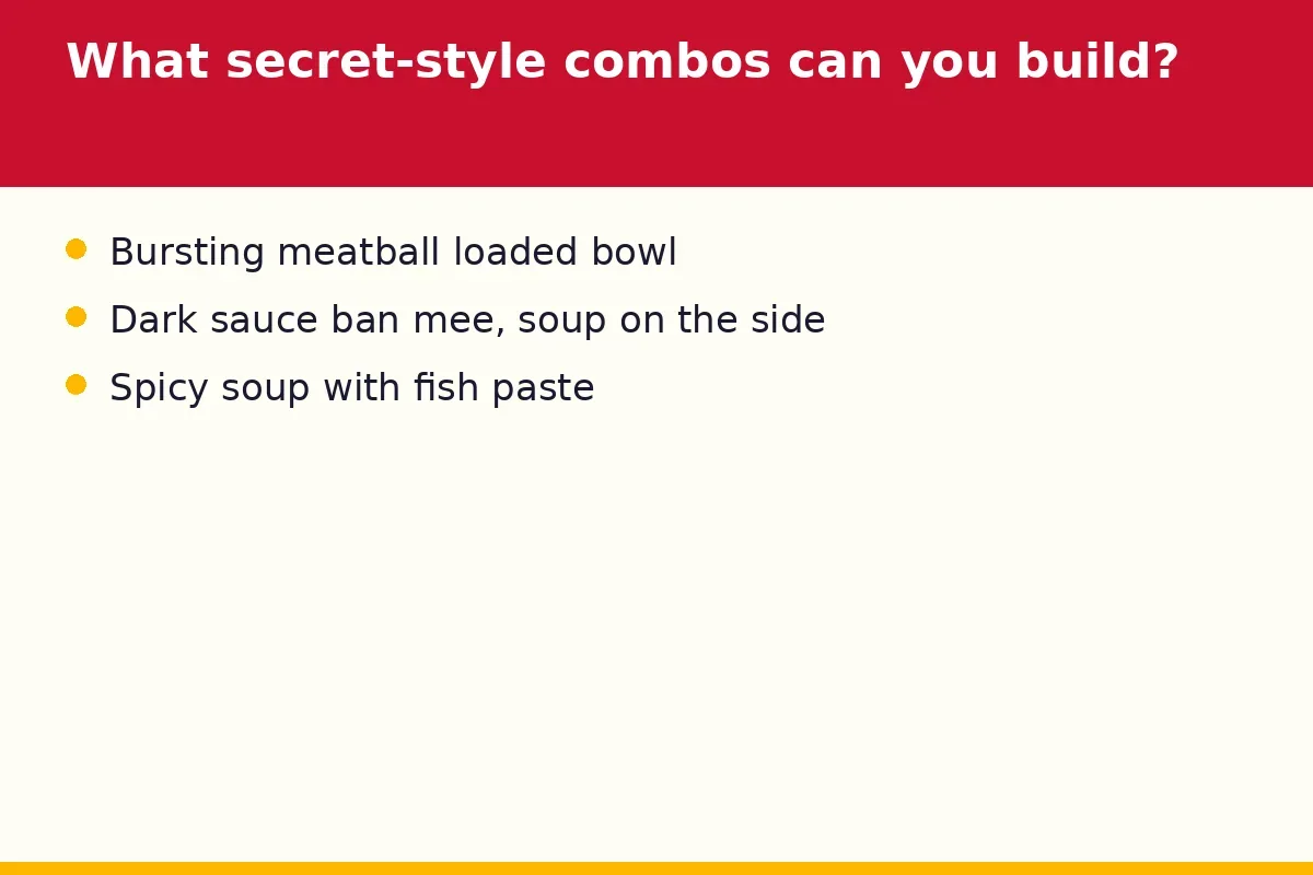 What secret-style combos can you build at Go Noodle House?