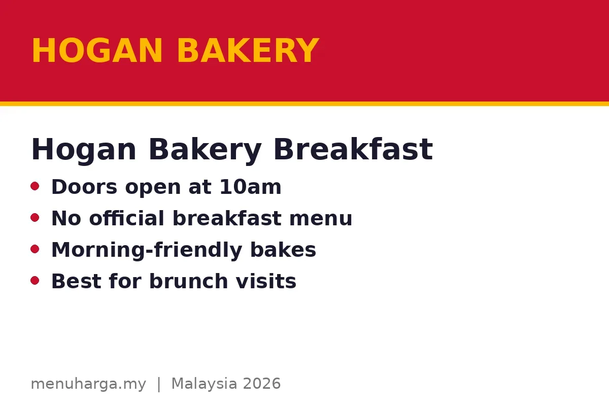 Does Hogan Bakery serve breakfast?