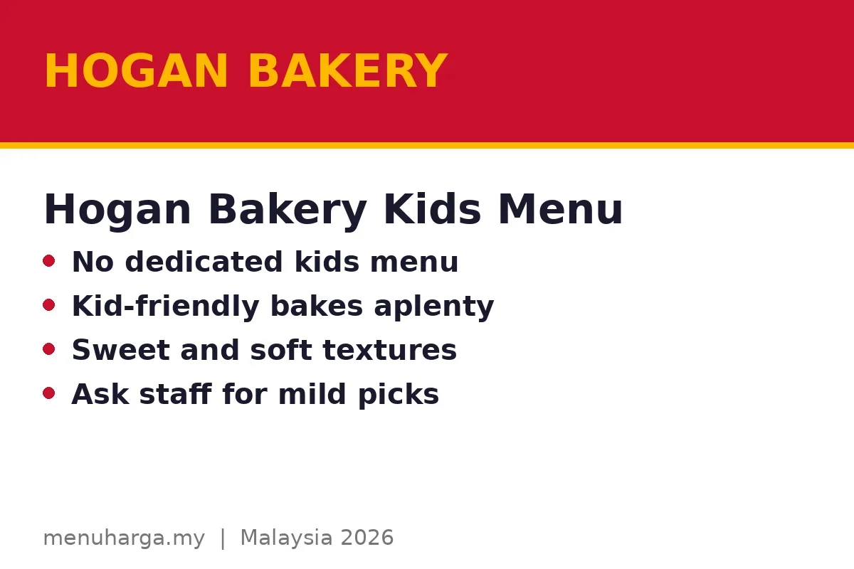 Does Hogan Bakery have a kids menu?