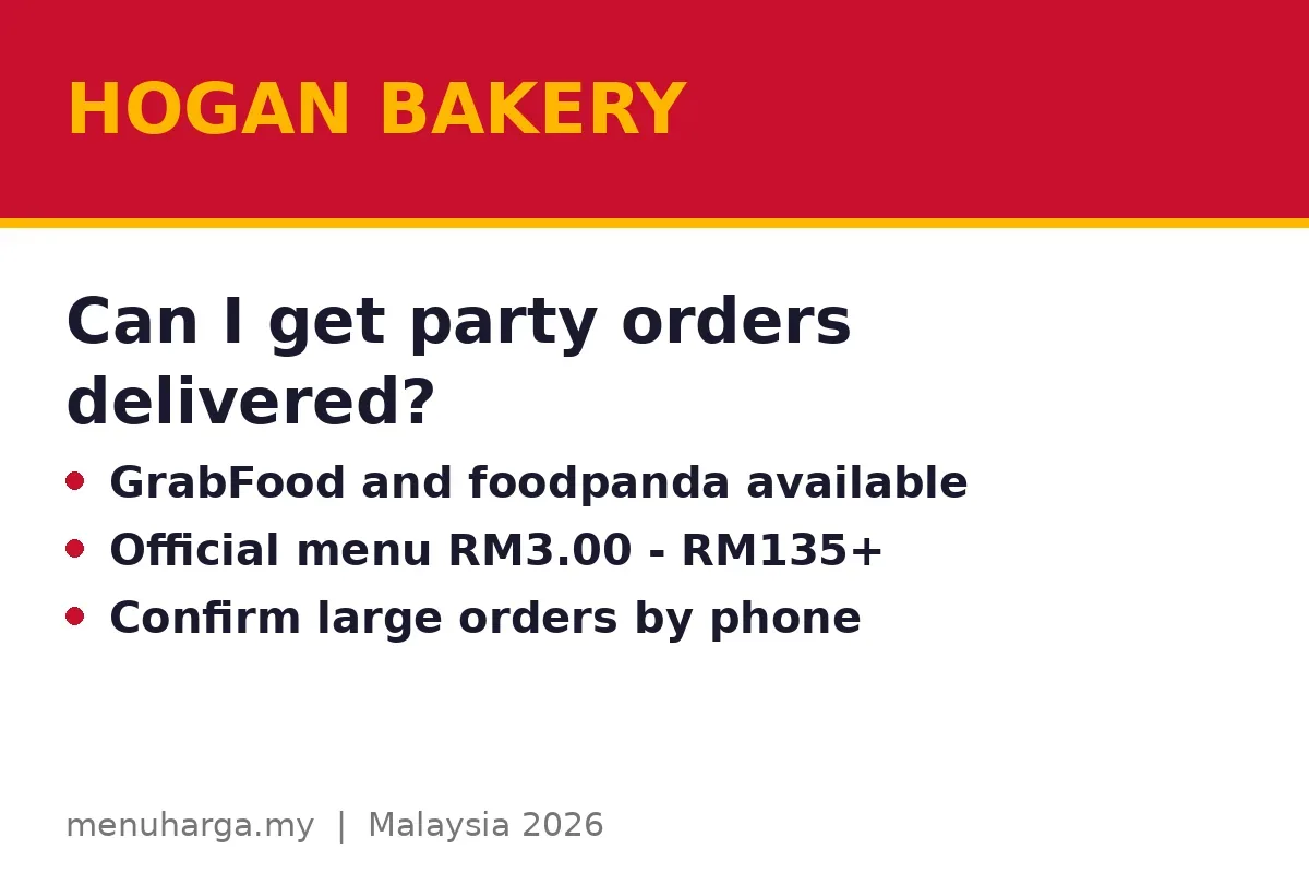Can I get party orders delivered?